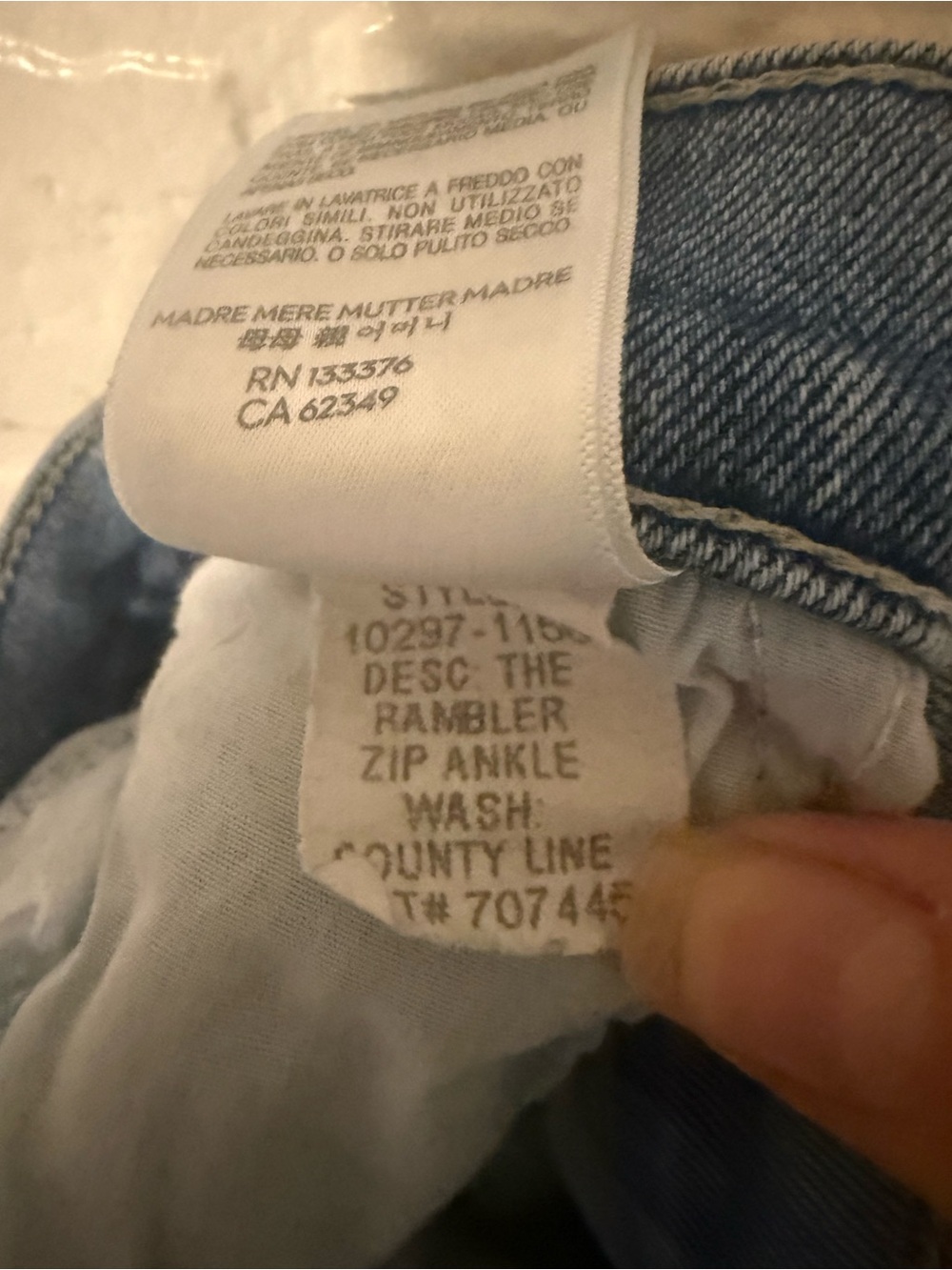 Mother Jeans The Rambler Zip Ankle in County Line - Picture 11 of 12